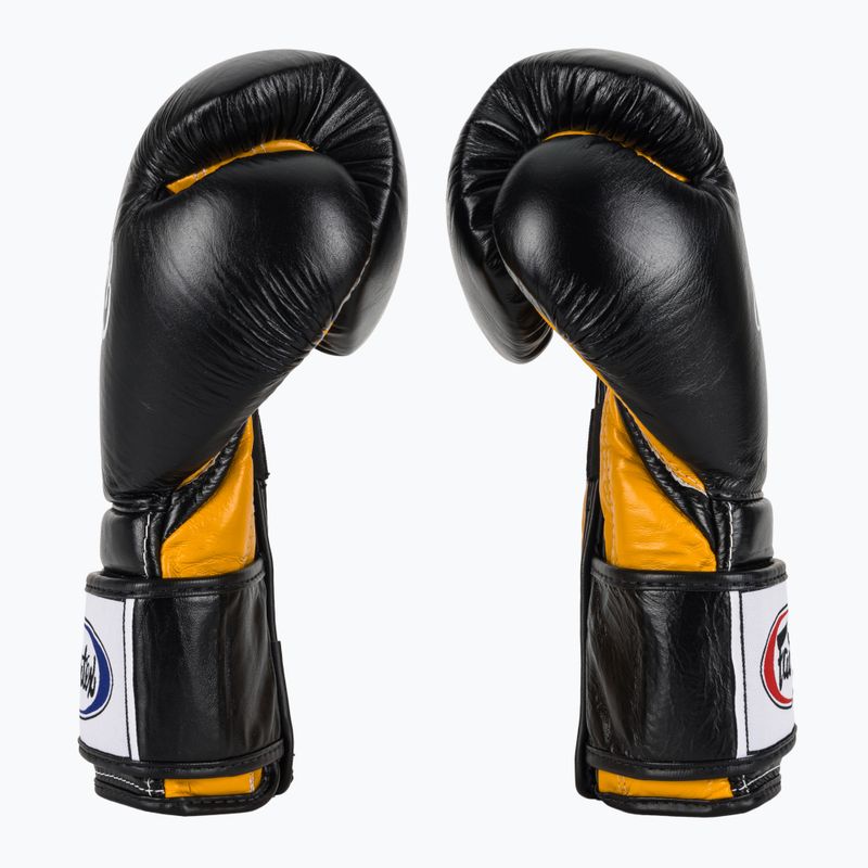 Боксови ръкавици Fairtex Heavy Hitter's Mexican Style black/yellow 4