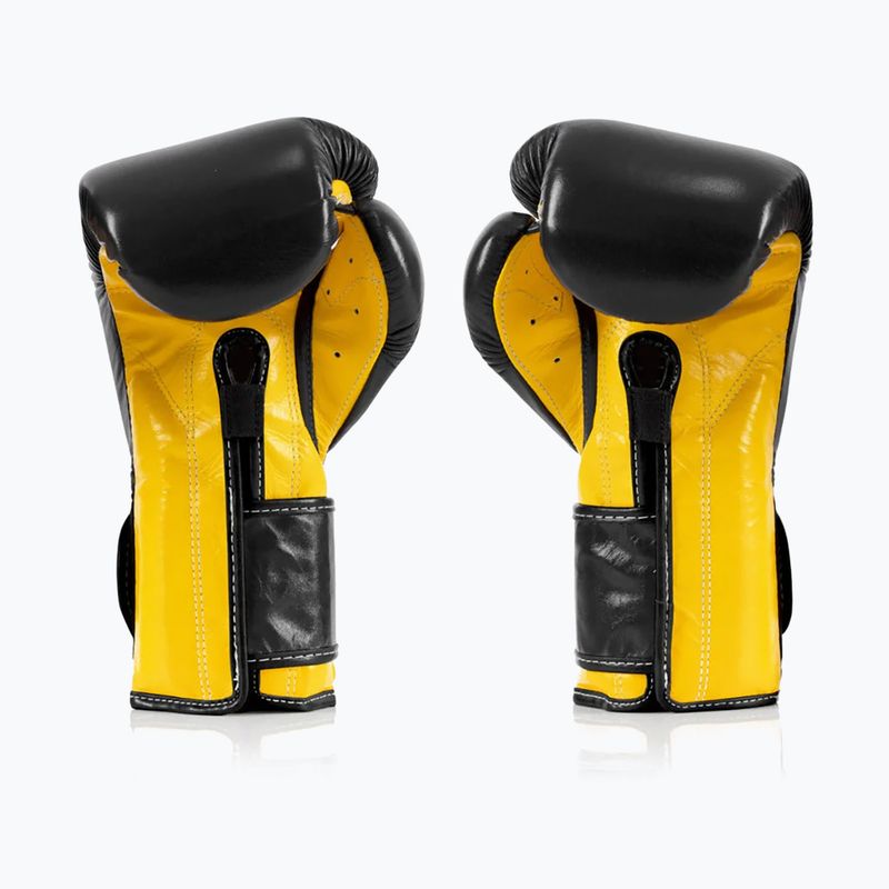 Боксови ръкавици Fairtex Heavy Hitter's Mexican Style black/yellow 2