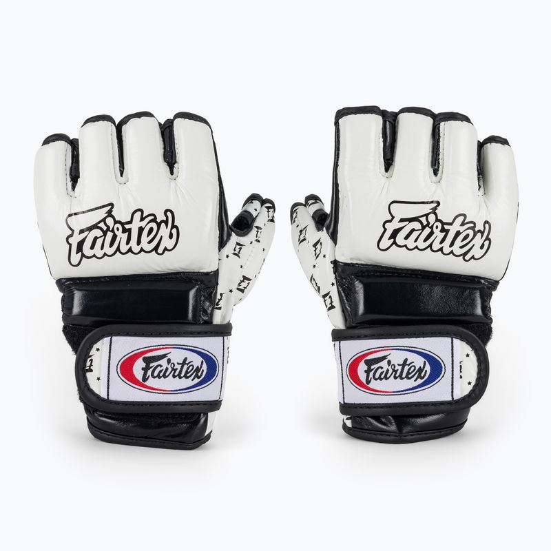 Fairtex Super Sparring граплинг ръкавици бели/черни 2