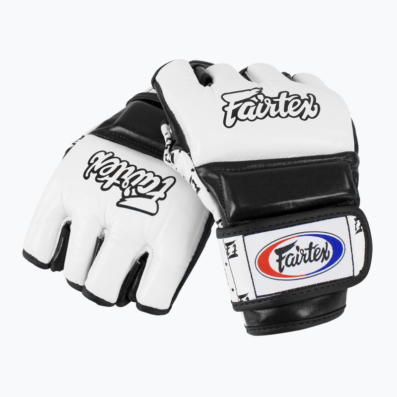 Fairtex Super Sparring граплинг ръкавици бели/черни 4