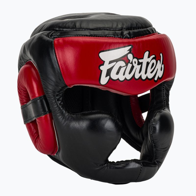 Боксова каска Fairtex Diagonal Vision Sparring - Full Head Coverage black/red