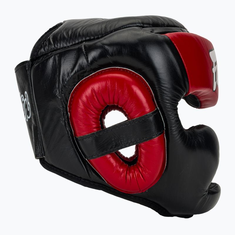 Боксова каска Fairtex Diagonal Vision Sparring - Full Head Coverage black/red 2