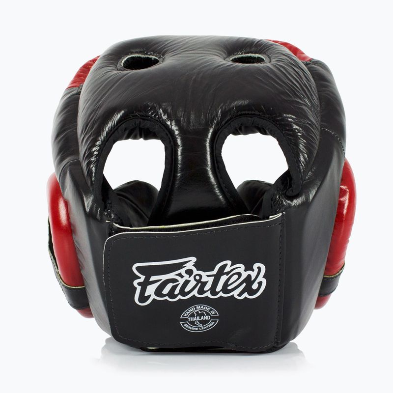 Боксова каска Fairtex Diagonal Vision Sparring - Full Head Coverage black/red 3
