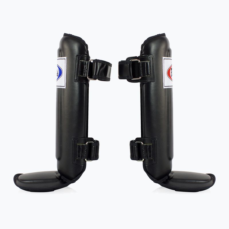 Fairtex In-Step Двойни подплатени протектори за тибия черни 3