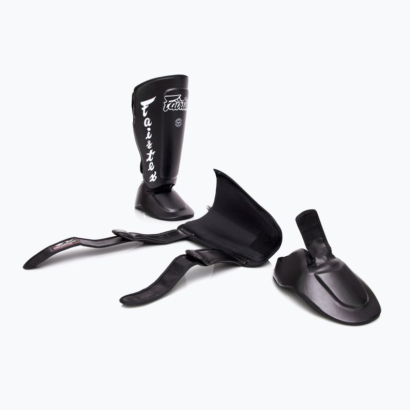 Разглобяеми подложки за пищяли Fairtex, наричани още протектори за пищяли. "Twister", черно 4