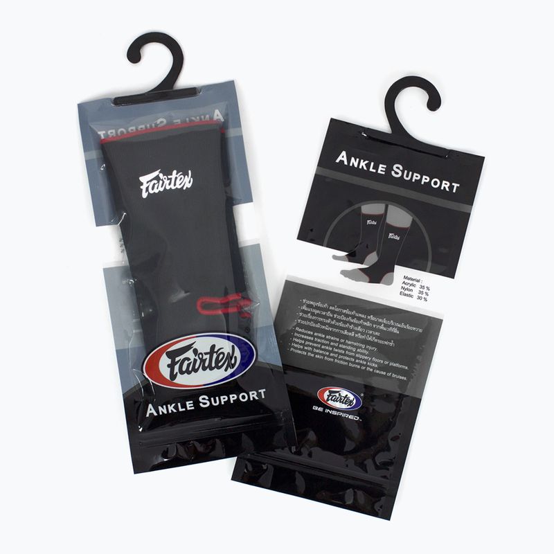 Fairtex Ankle Support черни/червени протектори за глезена 3