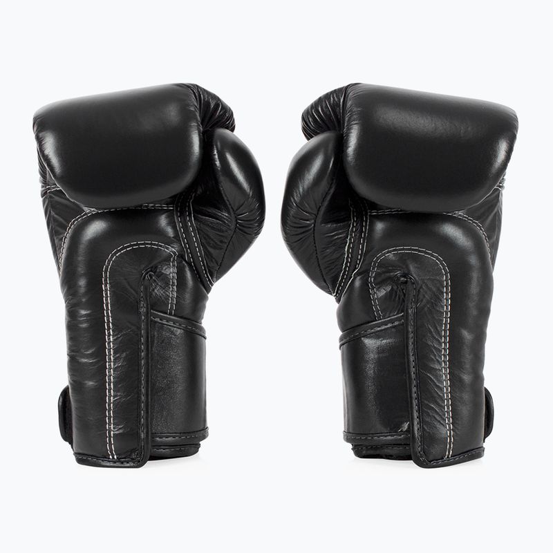 Fairtex Стилни ъглови боксови ръкавици за спаринг - заключен палец черни 2