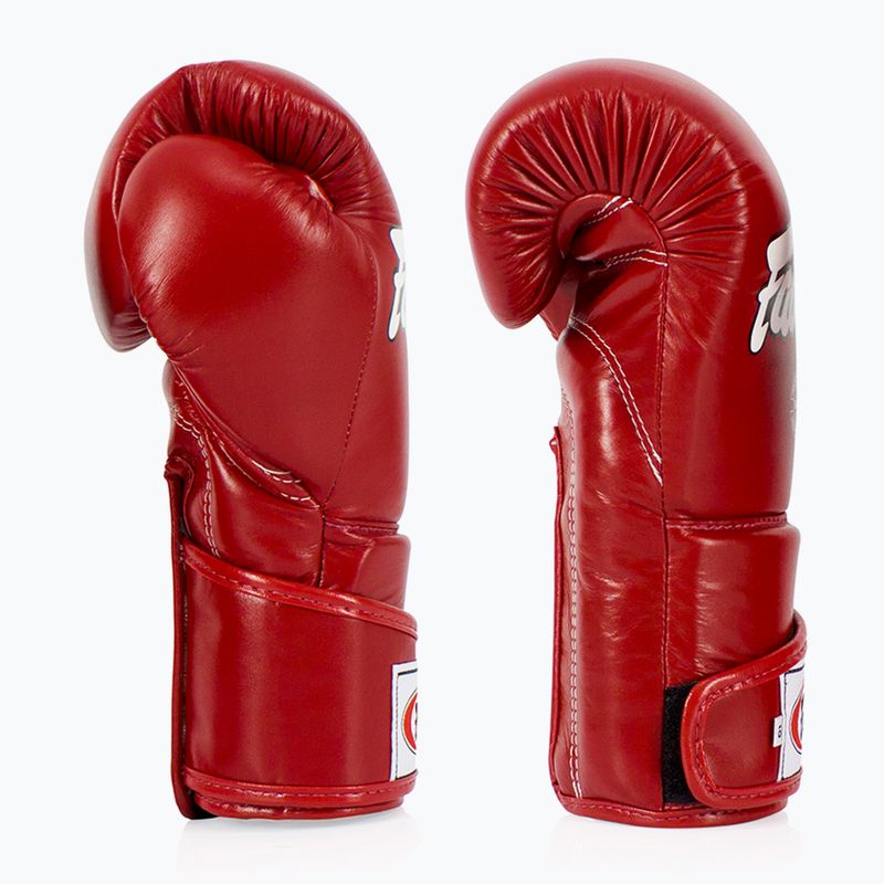 Боксови ръкавици Fairtex Stylish Angular Sparring - Locked Thumb red 3
