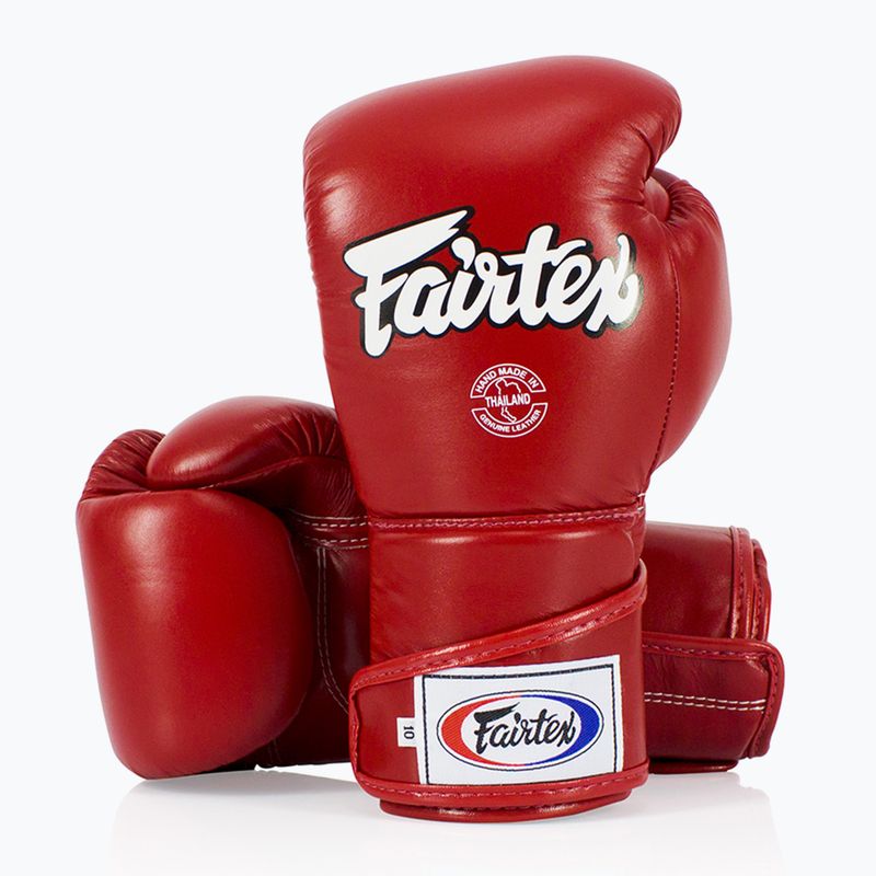 Боксови ръкавици Fairtex Stylish Angular Sparring - Locked Thumb red 4
