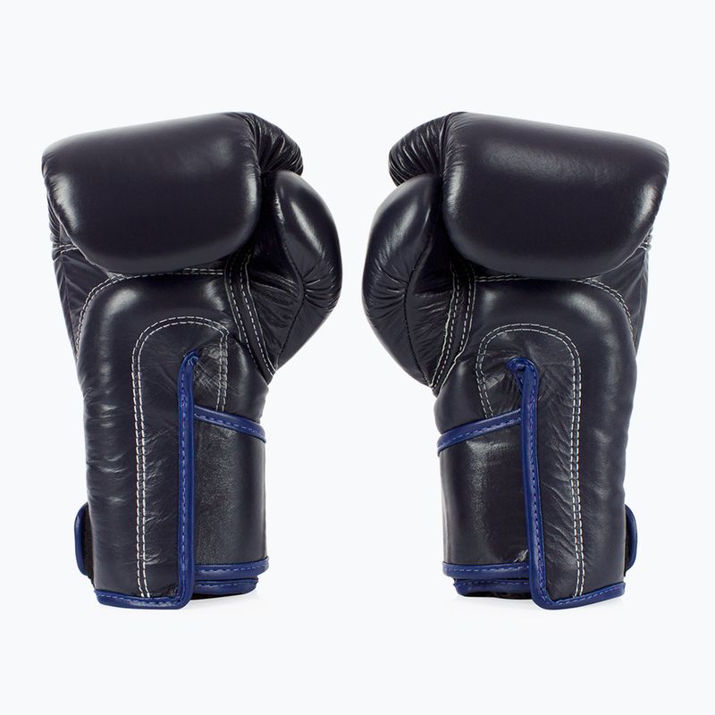 Fairtex Стилни ъглови боксови ръкавици за спаринг - заключен палец, сини 2