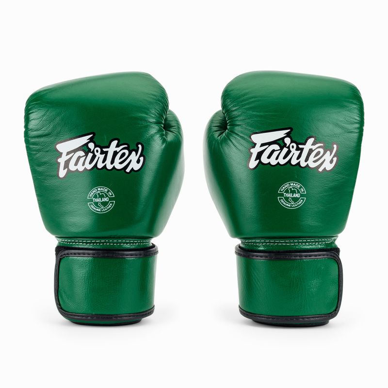 Боксови ръкавици Fairtex Real Leather Boxing green 2