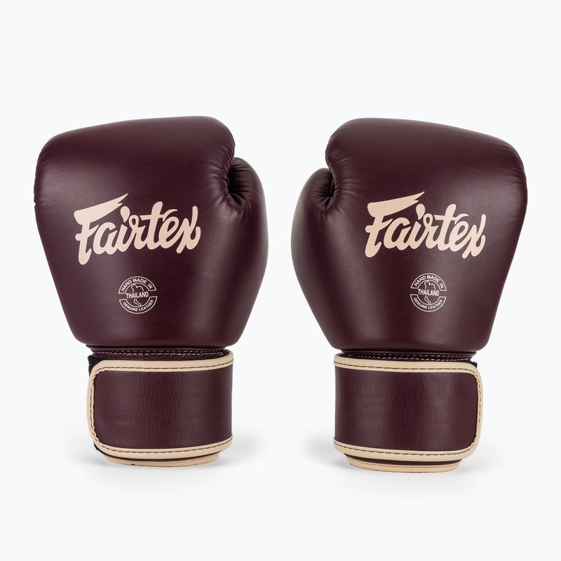 Боксови ръкавици Fairtex Real Leather Boxing maroon 2