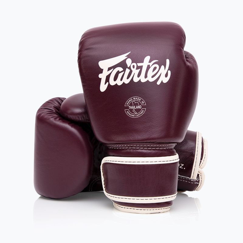 Боксови ръкавици Fairtex Real Leather Boxing maroon 4