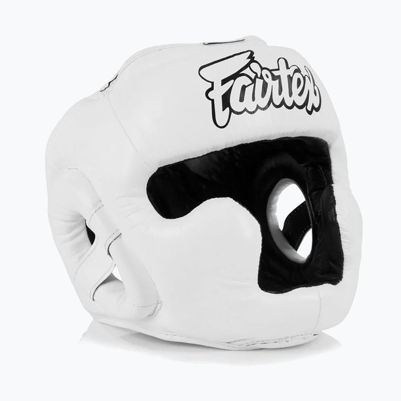 Детска боксьорска каска Fairtex Headguard for Kids white