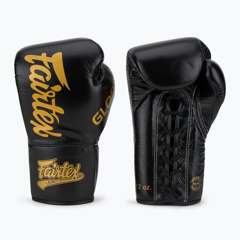 Боксови ръкавици Fairtex Glory Competition Lace Up black