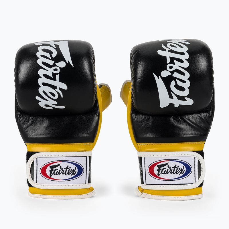Fairtex Super Sparring Граплинг ръкавици черни/жълти 2