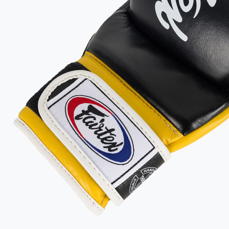 Fairtex Super Sparring Граплинг ръкавици черни/жълти 6