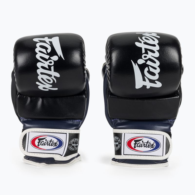 Fairtex Super Sparring Граплинг ръкавици черни/сини 2
