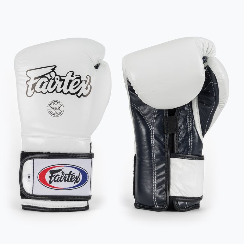 Боксови ръкавици Fairtex Heavy Hitter's Mexican Style white/blue