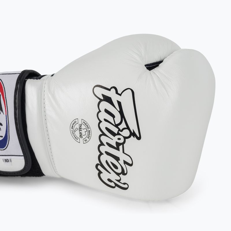 Боксови ръкавици Fairtex Heavy Hitter's Mexican Style white/blue 5