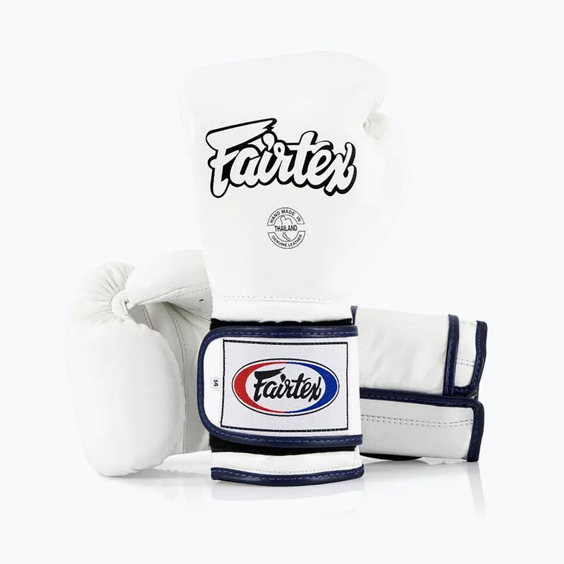 Боксови ръкавици Fairtex Heavy Hitter's Mexican Style white/blue 4
