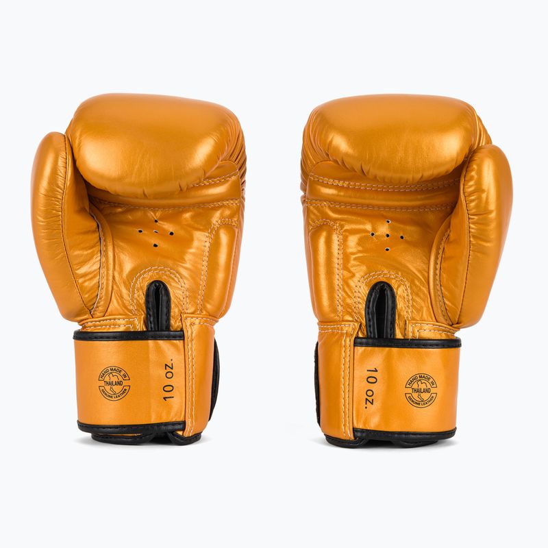 Боксови ръкавици Fairtex Deluxe Tight-Fit gold 3