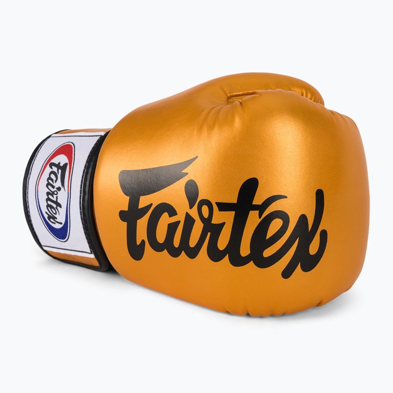 Боксови ръкавици Fairtex Deluxe Tight-Fit gold 5