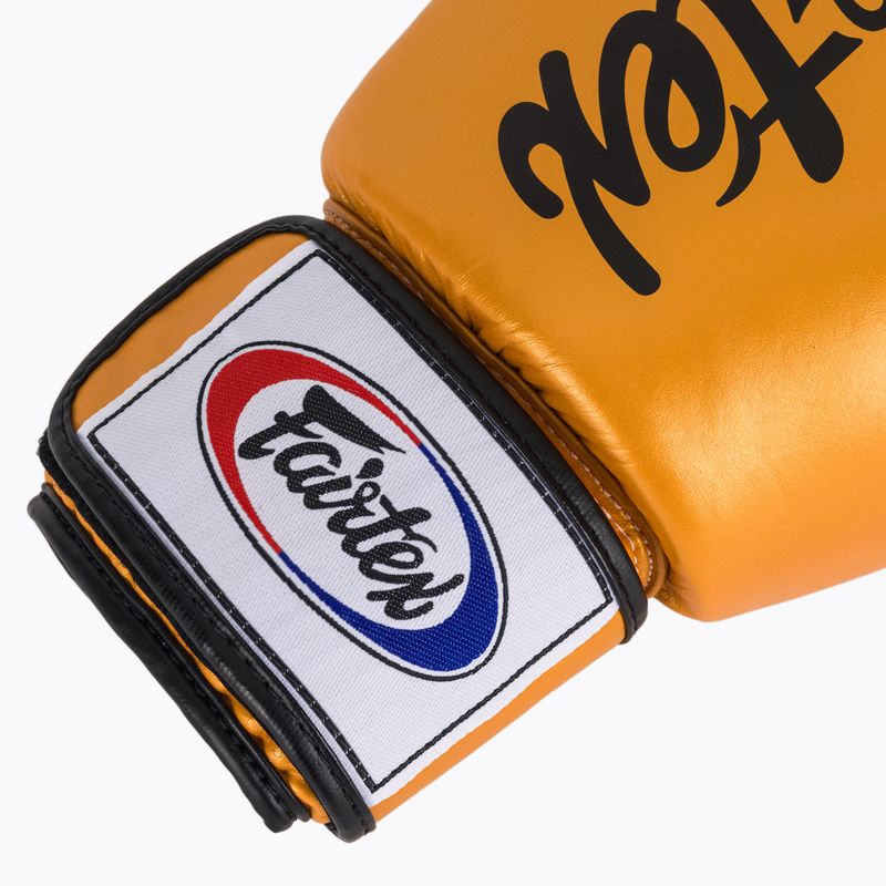 Боксови ръкавици Fairtex Deluxe Tight-Fit gold 6