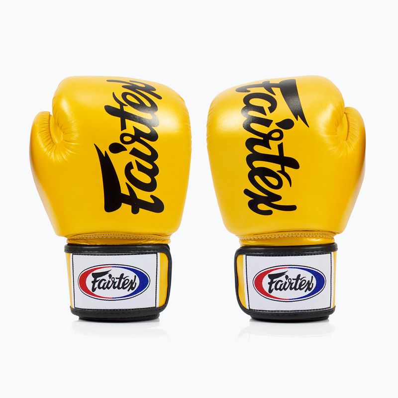 Боксови ръкавици Fairtex Deluxe Tight-Fit gold