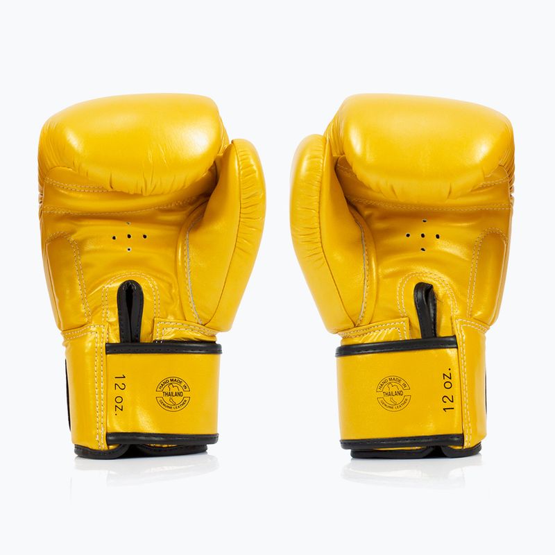 Боксови ръкавици Fairtex Deluxe Tight-Fit gold 2