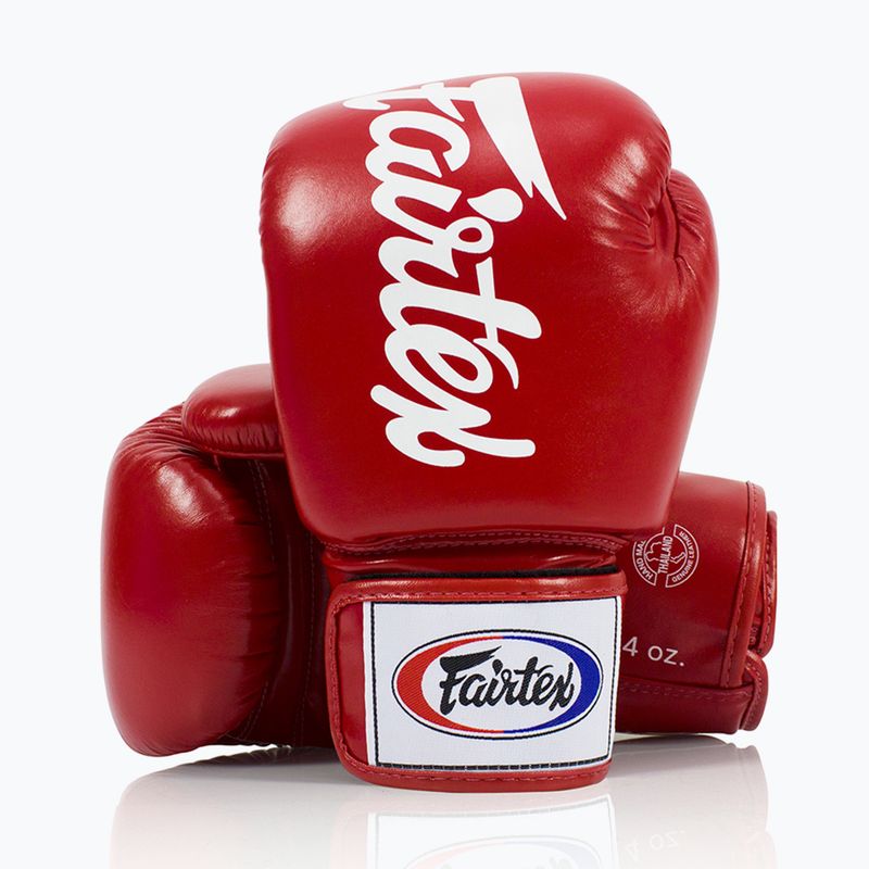 Боксови ръкавици Fairtex Deluxe Tight-Fit red 4