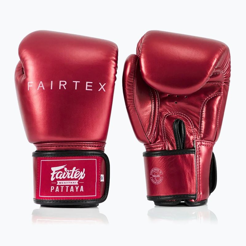 Боксови ръкавици Fairtex Metallic red