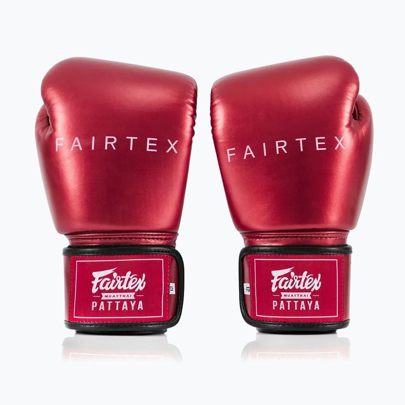 Боксови ръкавици Fairtex Metallic червени