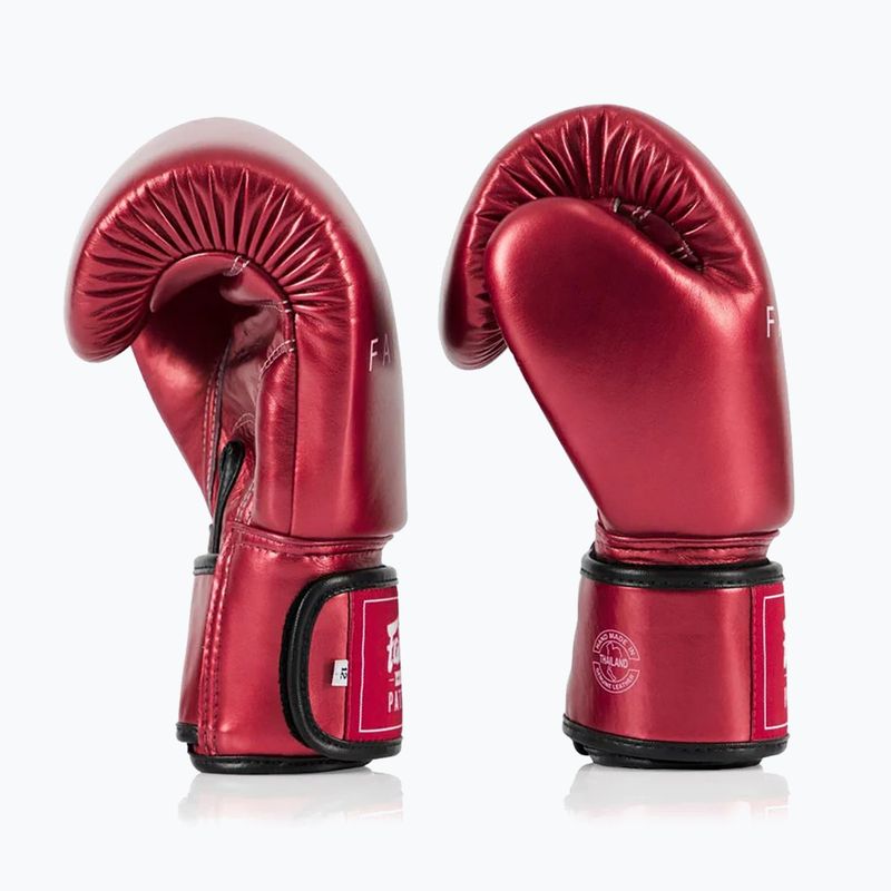 Боксови ръкавици Fairtex Metallic червени 3