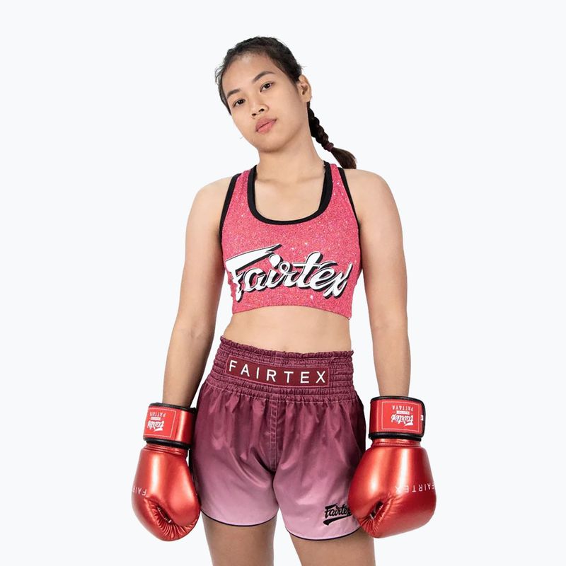 Боксови ръкавици Fairtex Metallic red 6