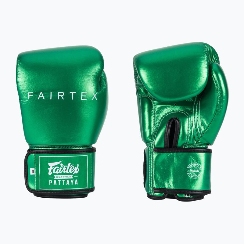 Боксови ръкавици Fairtex Metallic green