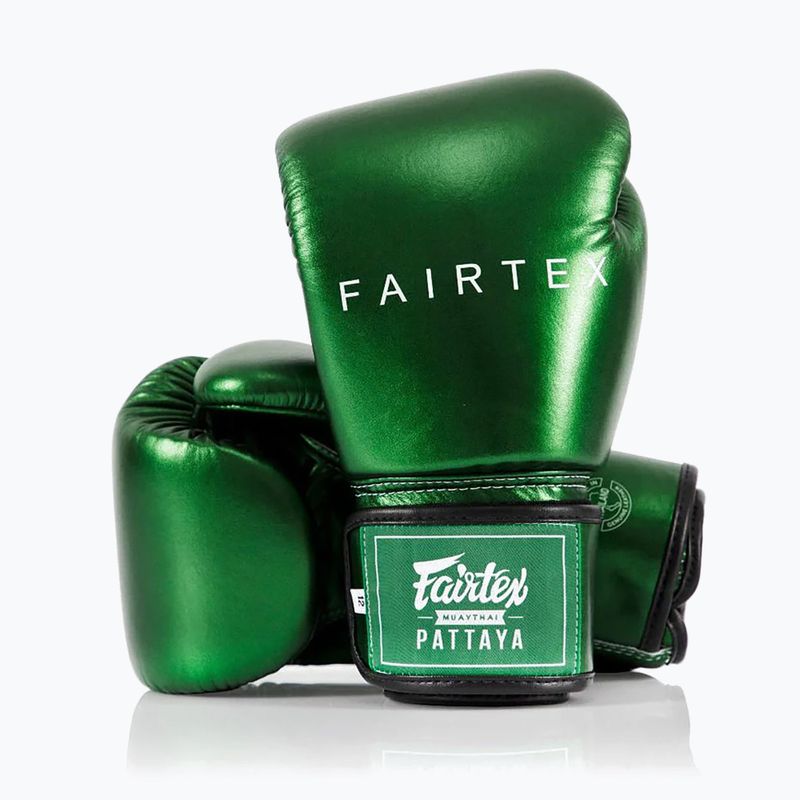 Боксови ръкавици Fairtex Metallic green 4