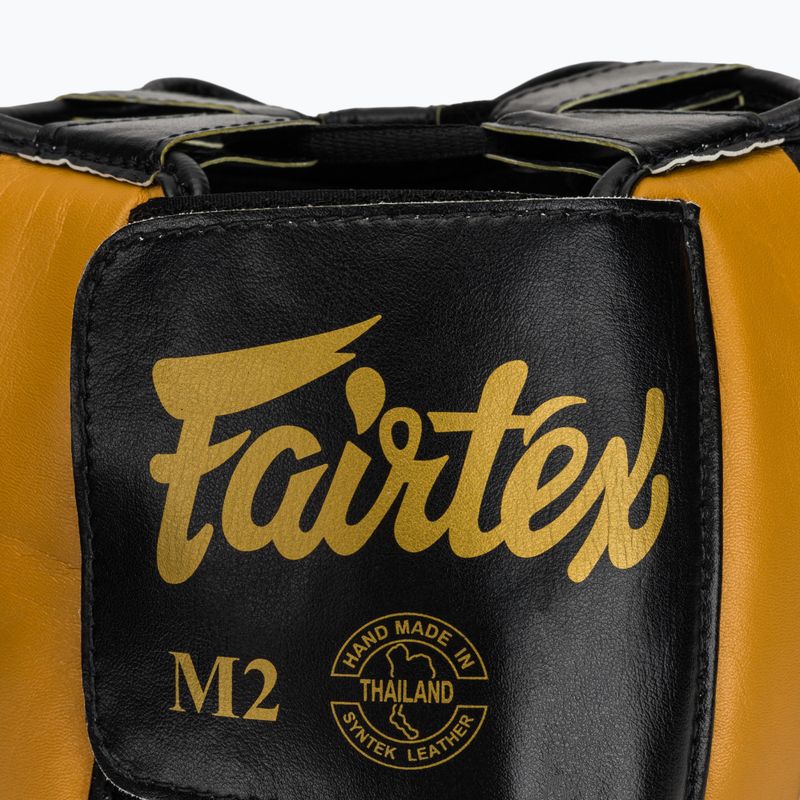 Боксова каска Fairtex Microfiber Headguard gold 5