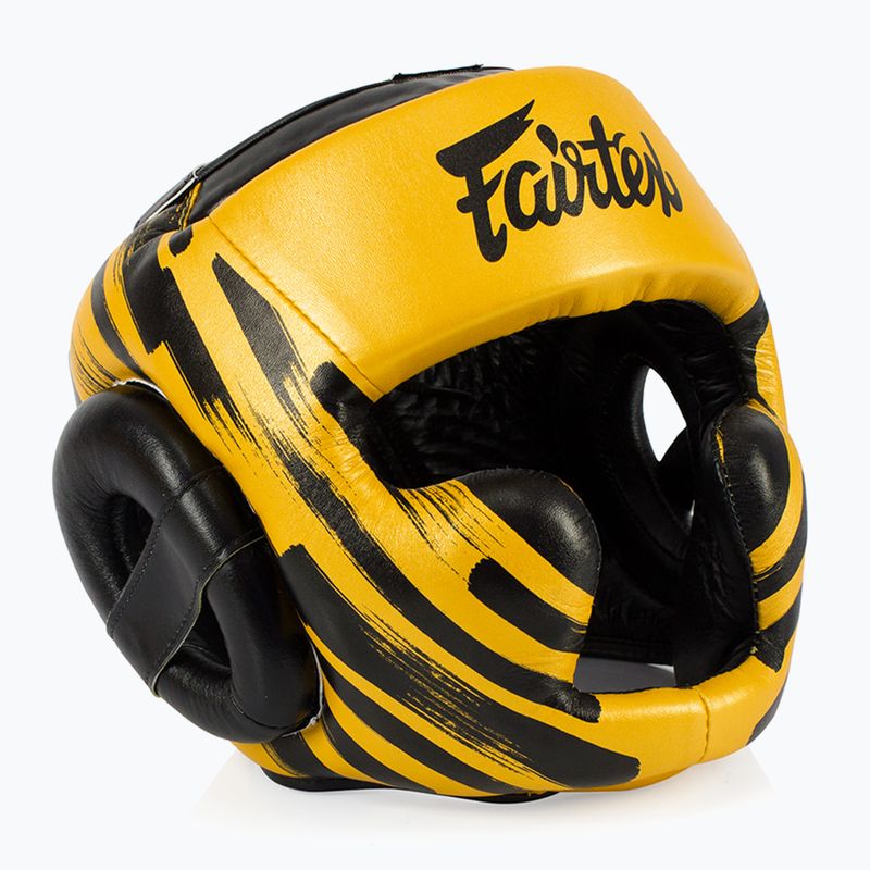Боксова каска Fairtex Microfiber Headguard gold 2