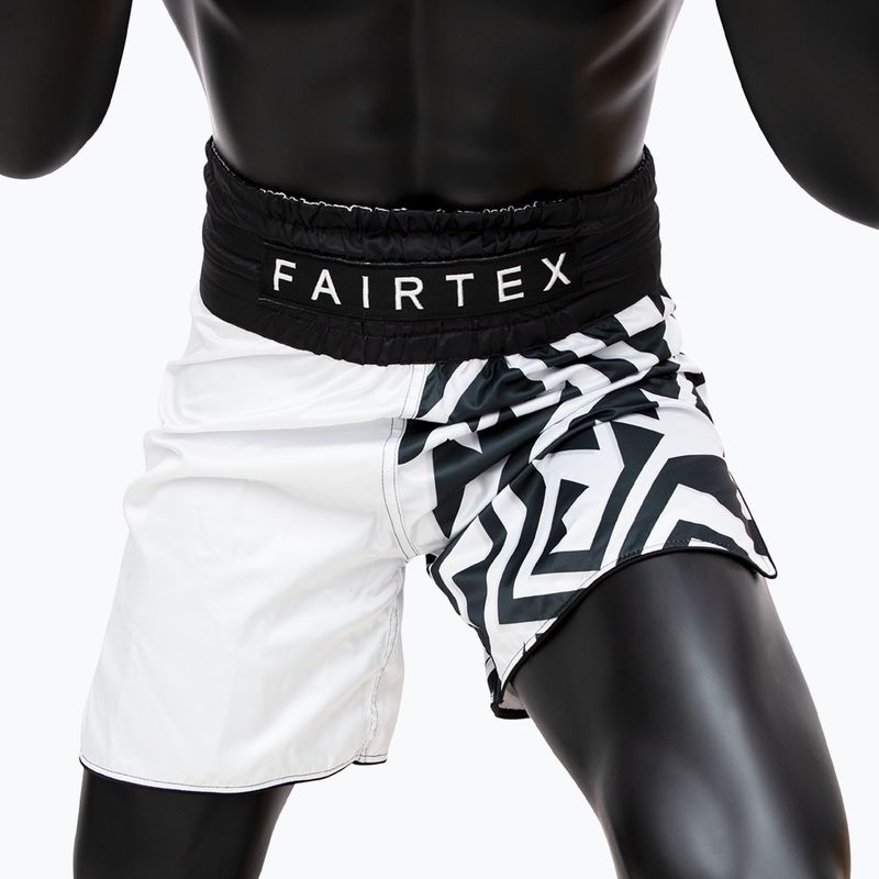 Боксови шорти Fairtex BT2003 "Monochrome" white/black 3