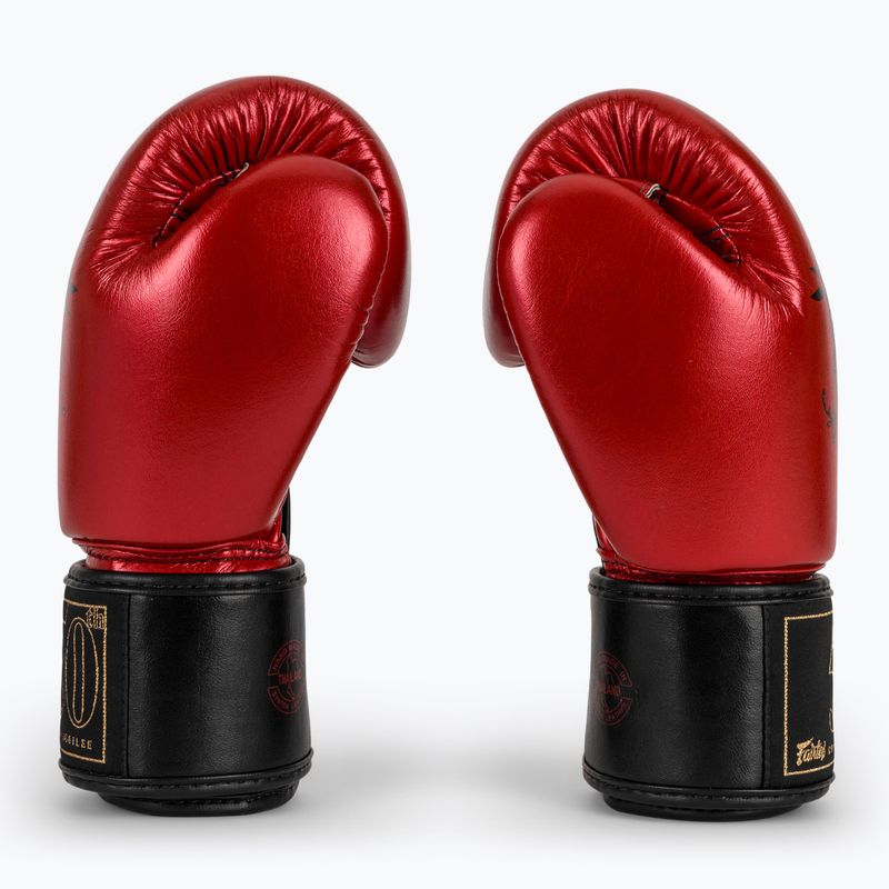 Червени боксови ръкавици Fairtex Golden Jubilee 4