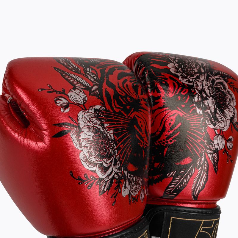 Червени боксови ръкавици Fairtex Golden Jubilee 7