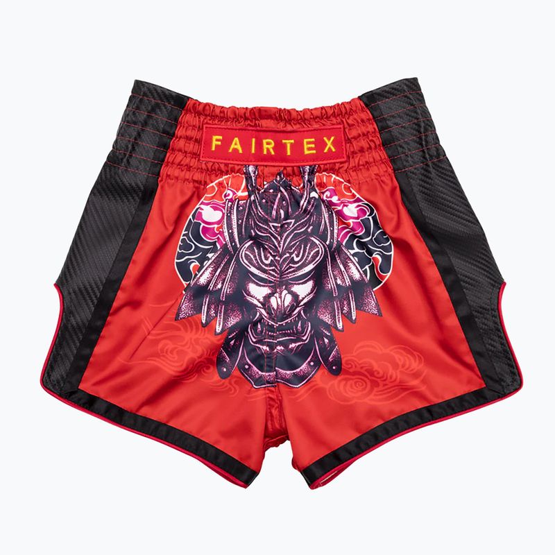 Детски боксови шорти Fairtex BSK2108 "Silent Warrior", червени