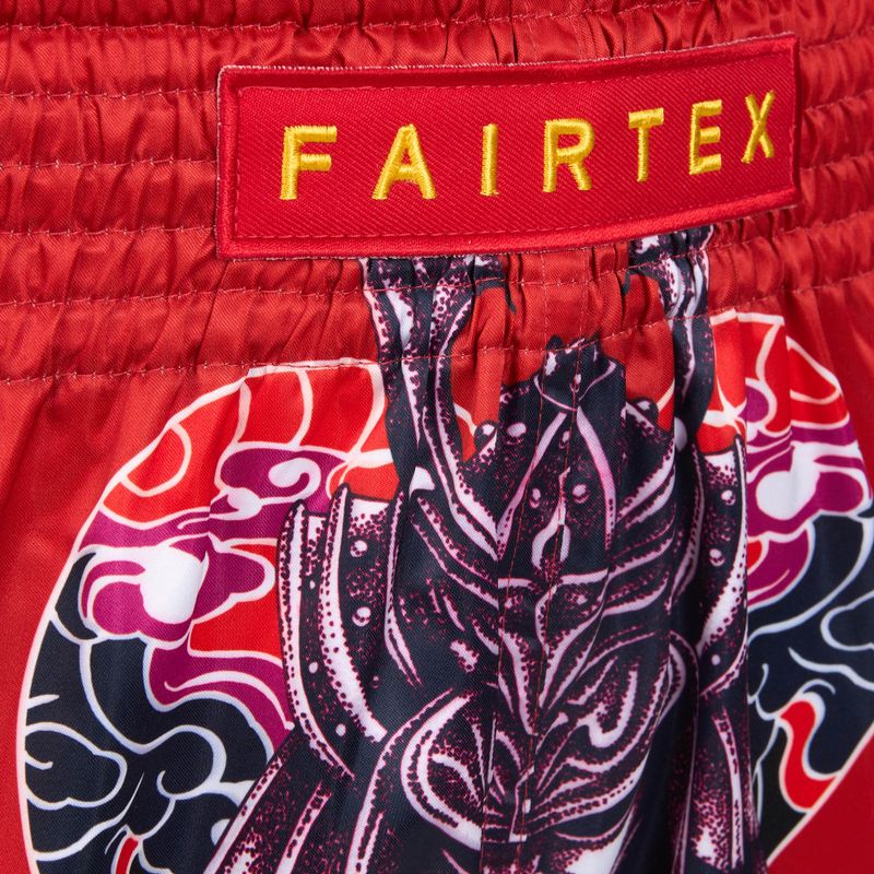 Детски боксови шорти Fairtex BSK2108 "Silent Warrior", червени 3