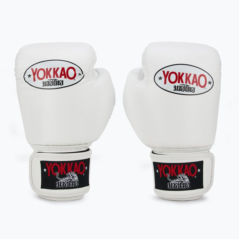 Мъжки боксови ръкавици YOKKAO Matrix white 2