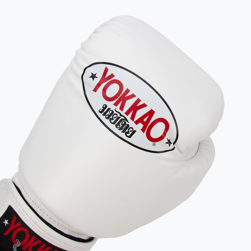 Мъжки боксови ръкавици YOKKAO Matrix white 5