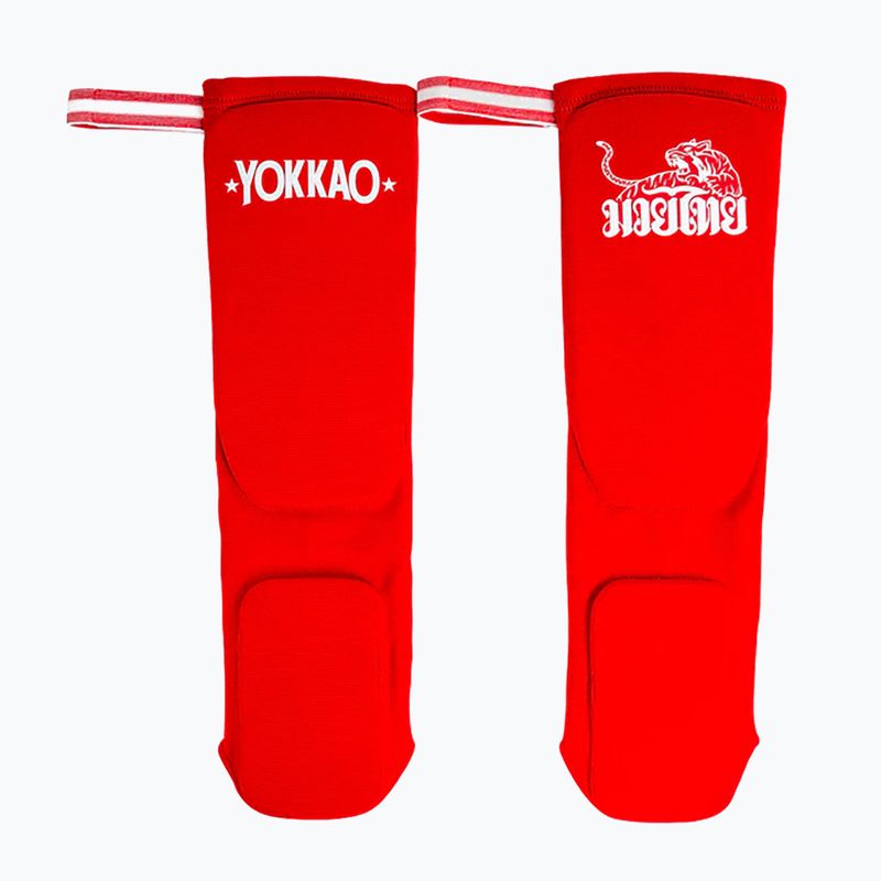 Протектори за подбедрици YOKKAO Muay Thai Boxing red