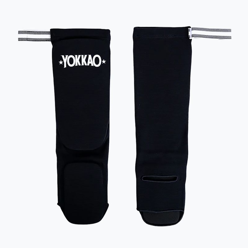 Протектори за подбедрици YOKKAO Muay Thai Boxing black cotton 2