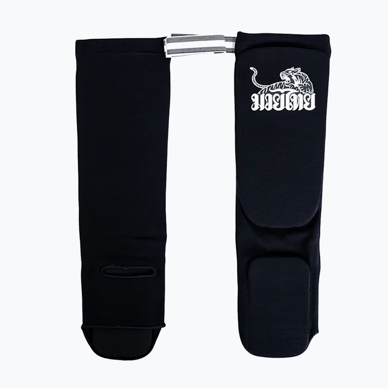 Протектори за подбедрици YOKKAO Muay Thai Boxing black cotton 3