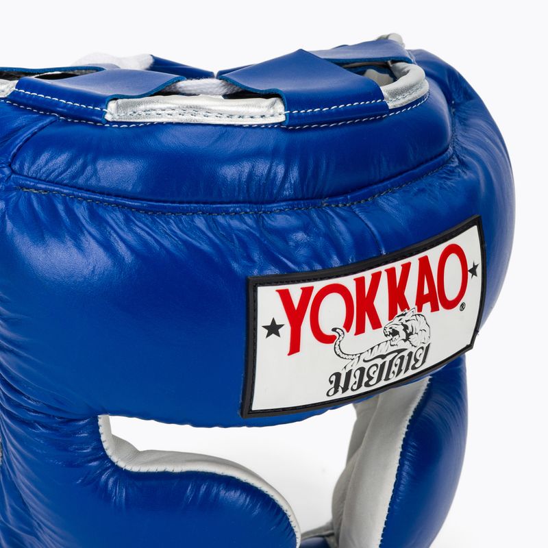 Мъжка боксова каска YOKKAO Training blue 4